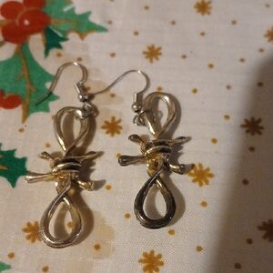 barbed wire Silver Earrings